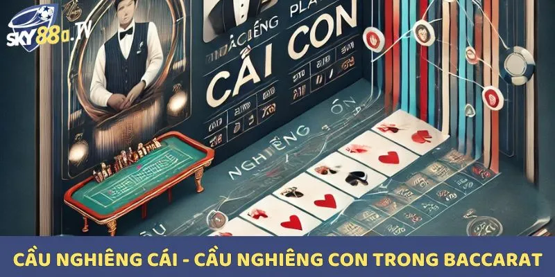 Cầu nghiêng cái - cầu nghiêng con trong baccarat