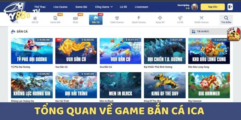Tổng quan về game bắn cá iCa cực hấp dẫn