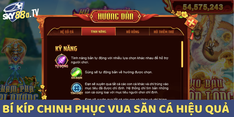 Bí kíp chinh phục Vua Săn Cá hiệu quả tại Sky88